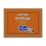 Creamed Possum Recipe Card Postcard