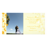 Creamsicle floral thank you wedding photocard customized photo card