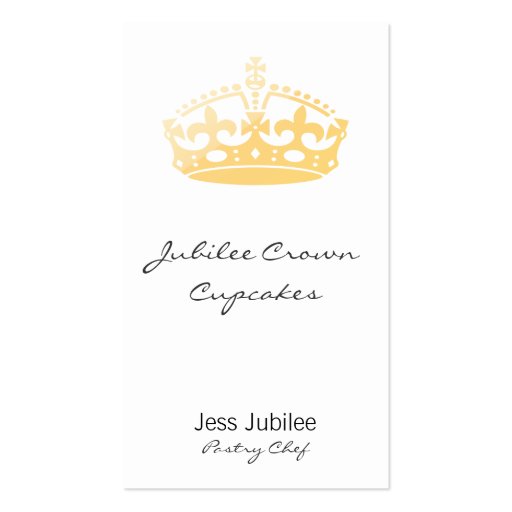 Creamsicle Jubilee Crown Business Card Templates (front side)