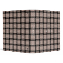 Creamy Cocoa Basket Weave 3 Ring Binders