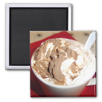 Creamy Hot Chocolate Still Life Photography magnet