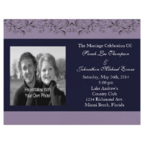 Creamy Lavendar Tropical Vines Wedding Programs Flyer