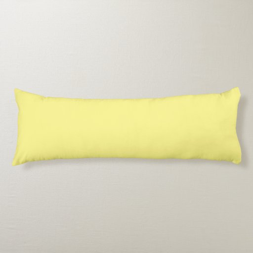 Creamy Pale Pastel Butter Yellow Solid Body Pillow Zazzle
