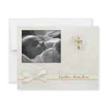 Creamy Pastel Christening Photo Invitation