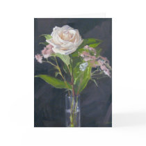 "Creamy Rose" Art Card Blank Greeting Card