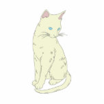 Creamy siamese Cat Photo Sculptures