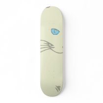 Creamy siamese Cat Skate Board Deck