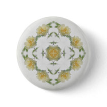 Creamy Yellow Rose Kaleidoscope Art 1 buttons