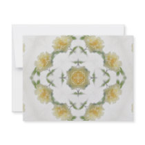 Creamy Yellow Rose Kaleidoscope Art 1 invitations