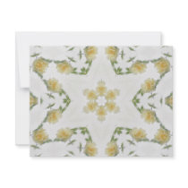 Creamy Yellow Rose Kaleidoscope Art 2 invitations