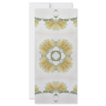 Creamy Yellow Rose Kaleidoscope Art 3 rack cards