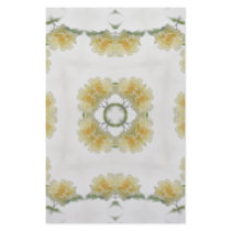 Creamy Yellow Rose Kaleidoscope Art 3 stationery