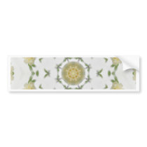 Creamy Yellow Rose Kaleidoscope Art 4 bumper stickers