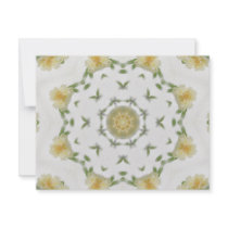Creamy Yellow Rose Kaleidoscope Art 4 invitations