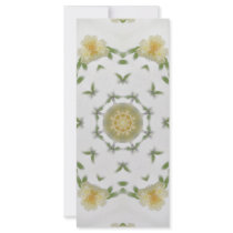 Creamy Yellow Rose Kaleidoscope Art 4 rack cards