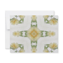 Creamy Yellow Rose Kaleidoscope Art 6 invitations