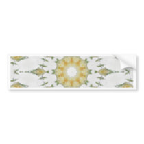 Creamy Yellow Rose Kaleidoscope Art 7 bumper stickers