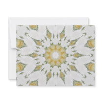 Creamy Yellow Rose Kaleidoscope Art 7 invitations