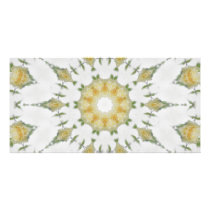 Creamy Yellow Rose Kaleidoscope Art 7 Photo Cards