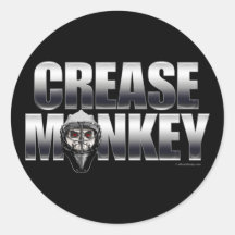 Crease Monkey Round Stickers
