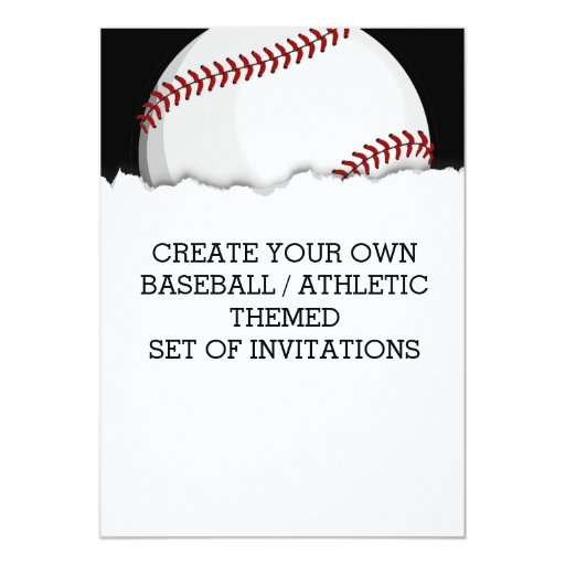 baseball themed invitations