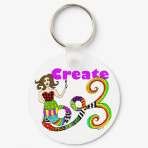 Create Colorful Mermaid Muse keychains
