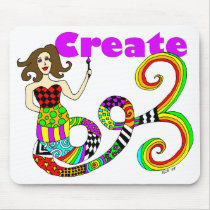 Create Colorful Mermaid Muse mousepads