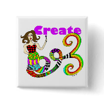 Create Colorful Mermaid Muse Square buttons