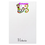 Create Colorful Mermaid Muse Customized Stationery