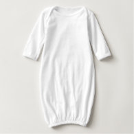 Create Custom Cute Baby Boy Girl Long Sleeve Gown Tshirts