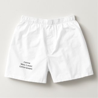 Create Custom Mens Classic Cotton Boxers Sleepwear