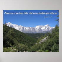 Create In Me A Clean Heart, Oh God - Psalm 51:10 Print