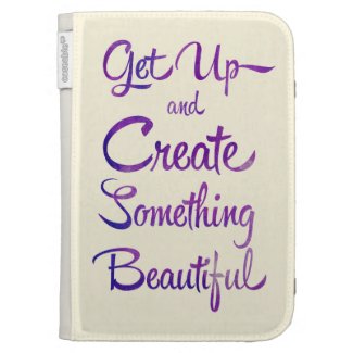 Create Something Beautiful Purple Kindle Keyboard Case
