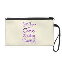 Create Something Beautiful Purple Wristlet Purse
