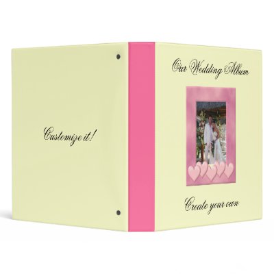 Design   Wedding Ring on Create You Own Wedding Photo Album 3 Ring Binder From Zazzle Com