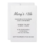 Create Your Black 18th Birthday Invitation