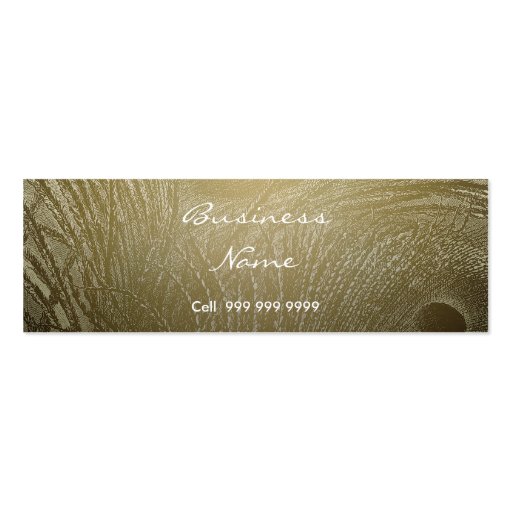 Create Your Business Card Peacock Feather (front side)