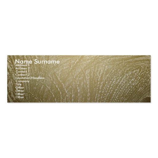 Create Your Business Card Peacock Feather (back side)