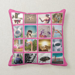 Create Your Own 16 Photo Collage Instagram Pillow