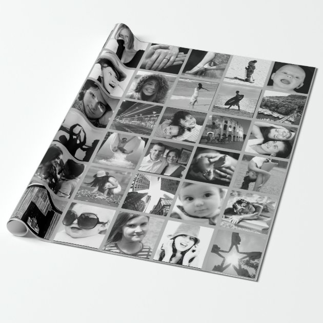 Create-Your-Own 42-Photo Collage Gift Wrap