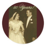 Create your own 50th Anniversary Invitations Round Sticker