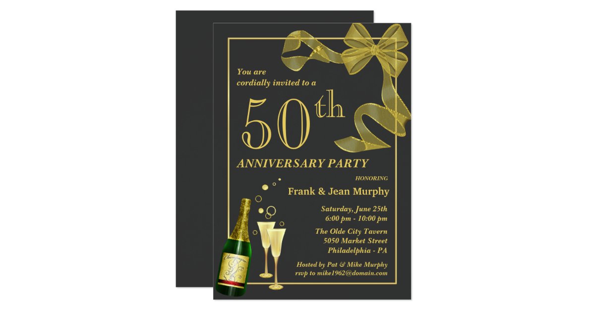 create your own 50th anniversary party invitations zazzle how to create a party invitation