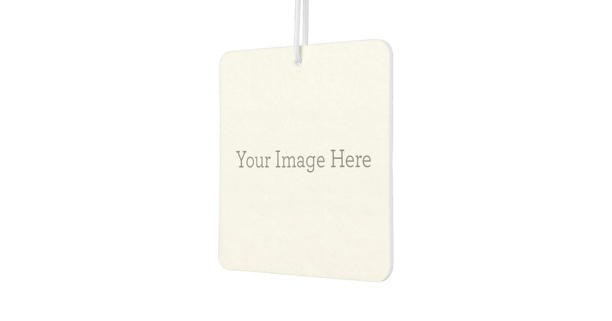 Custom Square Air Freshener, New Car Zazzle