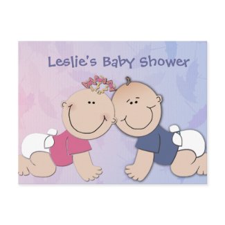 Create your own baby shower design postcard