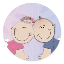 Create your own baby shower design sticker