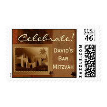 Create your own Bar Mitzvah postage
