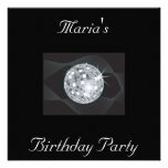 Create Your Own Black Disco Invitation