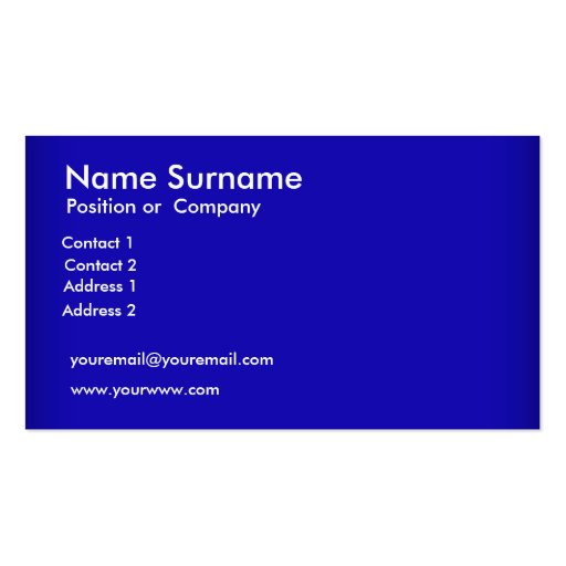 Create your own Blue Business Card (front side)