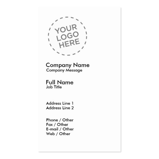 Create Your Own Business Card (front side)