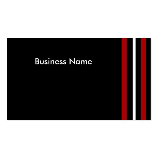 Create Your Own Business Card Red Black White (back side)